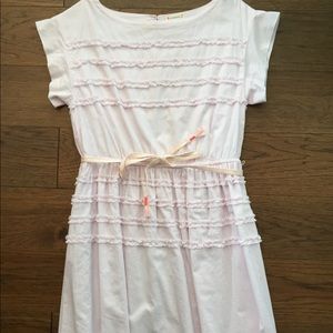 Girls J Crew pink dress with belt